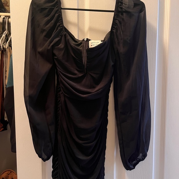 Hello Molly Black Long Sleeve Dress - Picture 3 of 4